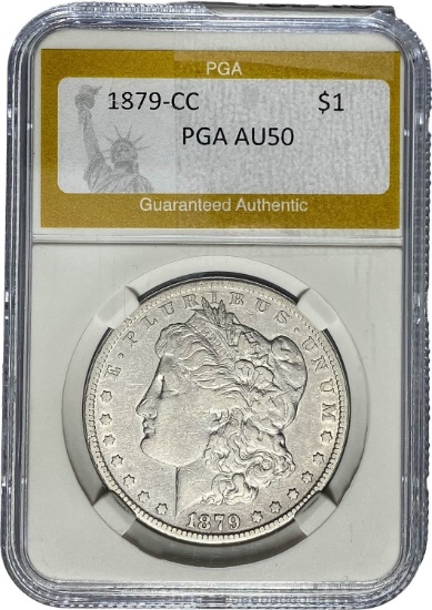 1879-CC Morgan Dollar PGA AU50