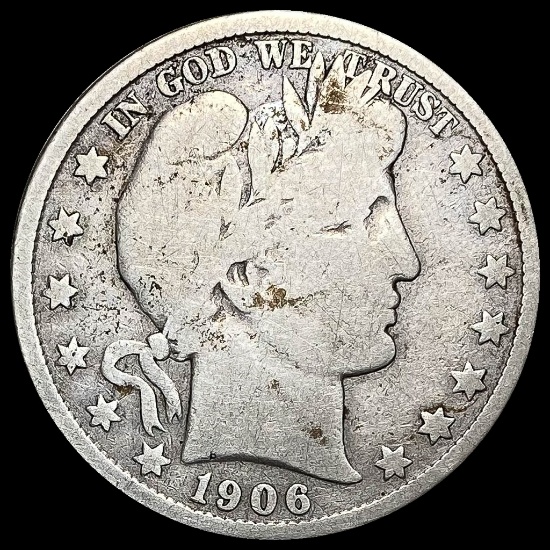 1906-D Silver Barber Half Dollar NICELY CIRCULATED