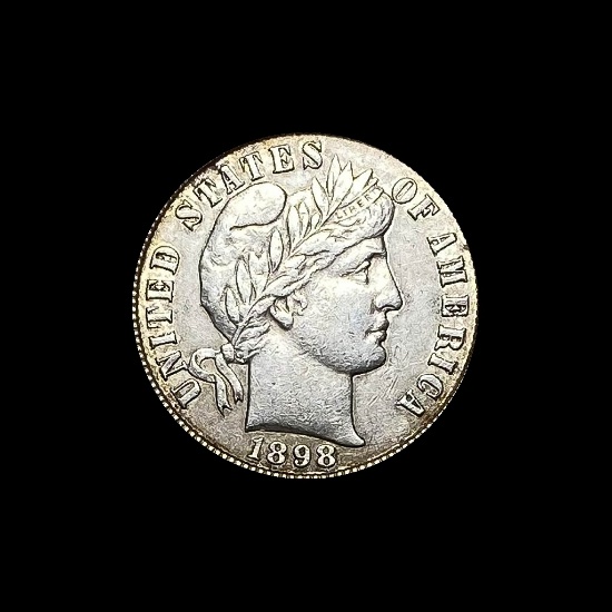1898-S Silver Barber Dime CHOICE AU