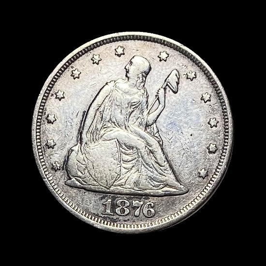 1876 Seated Liberty Twenty Cents LIGHTLY CIRCULATED