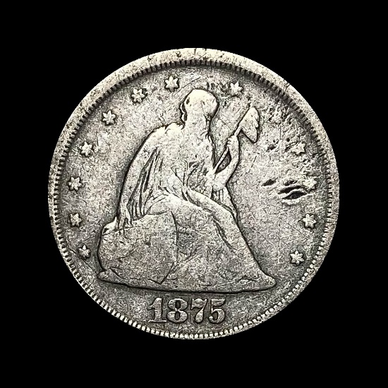 1875-S Silver Twenty Cents NICELY CIRCULATED
