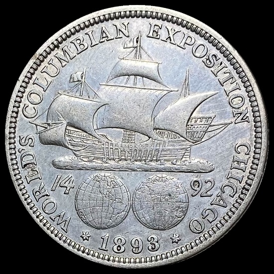 1893 Silver Columbian Exposition Half Dollar CLOSELY UNCIRCULATED