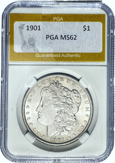 1901 Morgan Dollar PGA MS62 SILVER