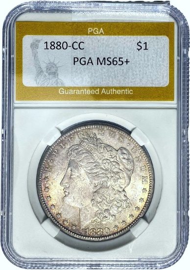 1880-CC Morgan Dollar PGA MS65+