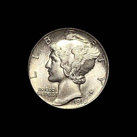 1916 Mercury Dime GEM BU
