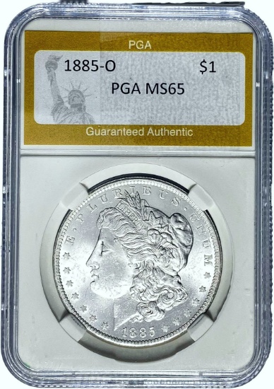 1885-O Morgan Dollar PGA MS65