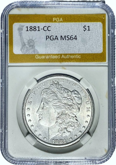 1881-CC Morgan Dollar PGA MS64