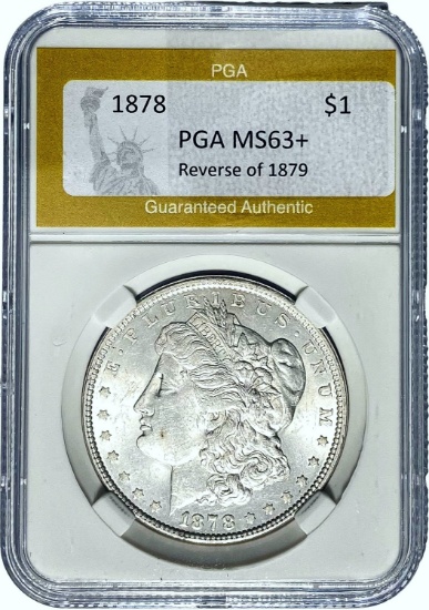 1878 $1 Morgan Dollar PGA MS63+