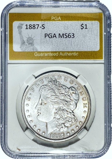 1887-S Morgan Dollar PGA MS63
