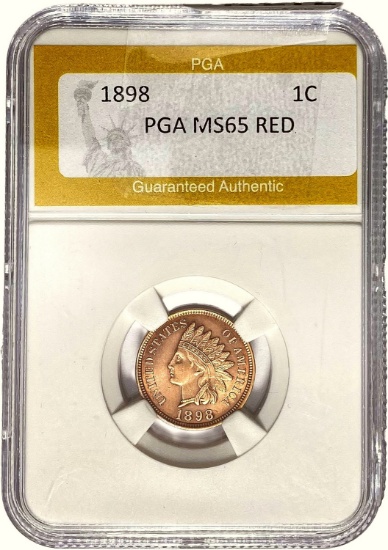 1898 1C Indian Head PGA MS65 RED