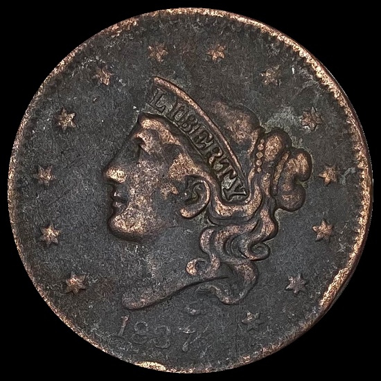 1837 Coronet Head Large Cent NICELY CIRCULATED