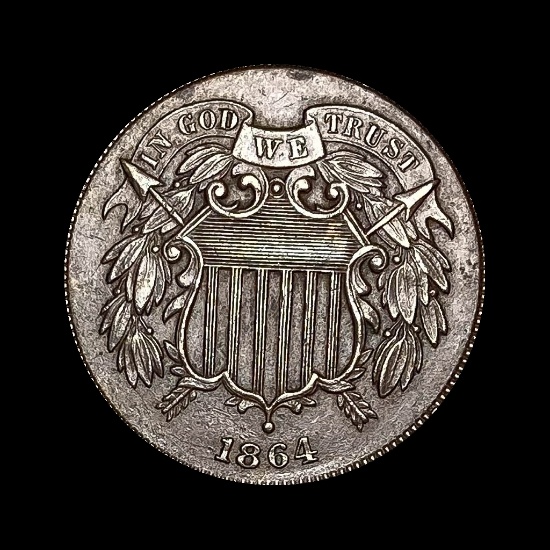 1864 Copper Two-Cent Piece CLOSELY UNCIRCULATED
