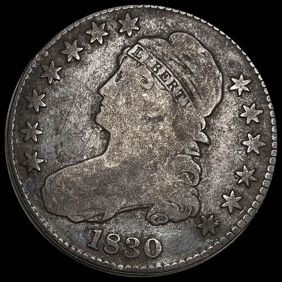 1830 Capped Bust Half Dollar LIGHTLY CIRCULATED
