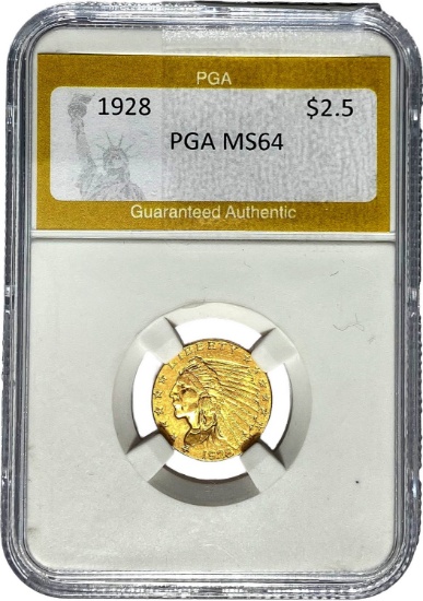 1928 $2.5 Indian Head PGA MS64