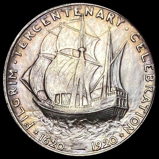 1920 Silver Pilgrim Half Dollar CLOSELY UNCIRCULATED