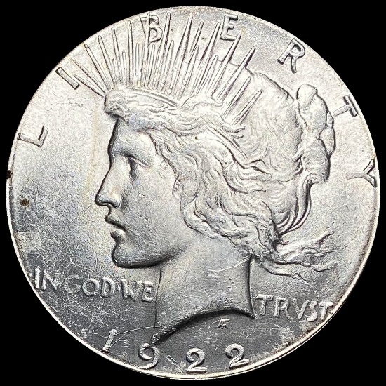 1922-S Silver Peace Dollar CHOICE BU