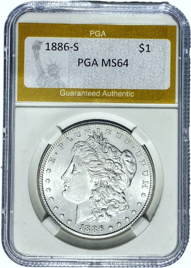 1886-S Morgan Dollar PGA MS64