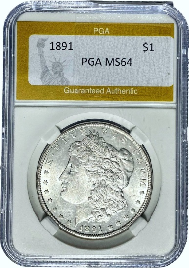 1891 Morgan Dollar PGA MS64