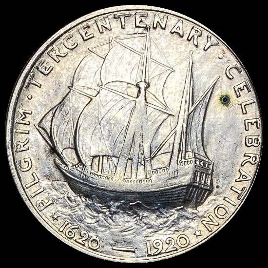 1920 Silver Pilgrim Half Dollar CLOSELY UNCIRCULATED