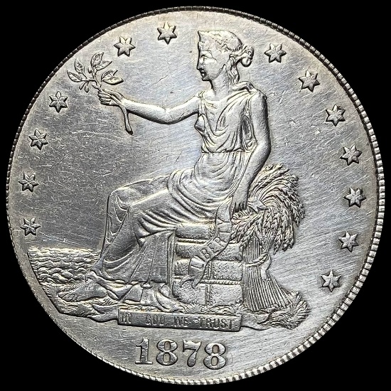 1878-S Silver Trade Dollar CHOICE AU