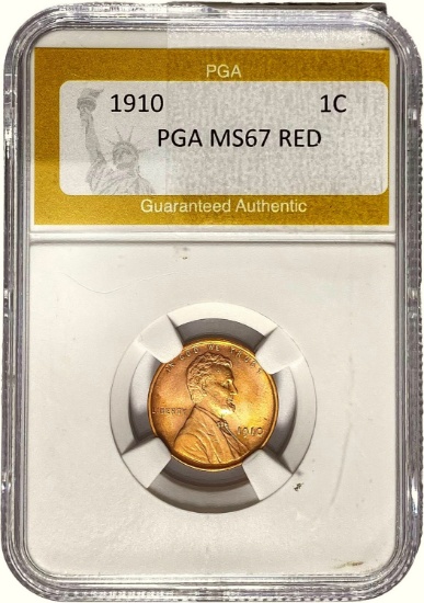 1910 1C PGA MS67 RED
