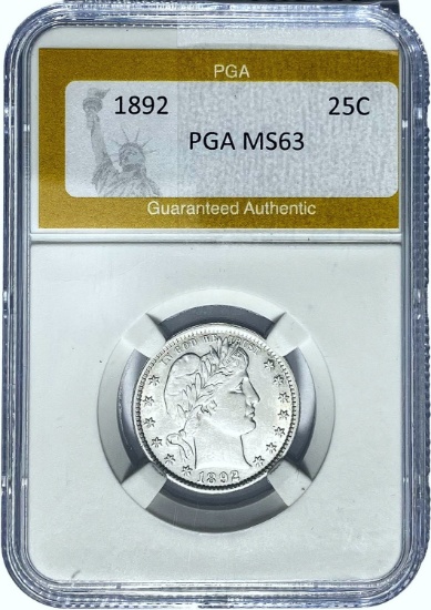 1892 25C PGA MS63
