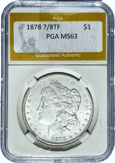 1878 7/8TF Morgan Dollar PGA MS63 SILVER