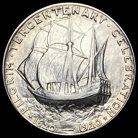 1920 Silver Pilgrim Half Dollar CLOSELY UNCIRCULATED