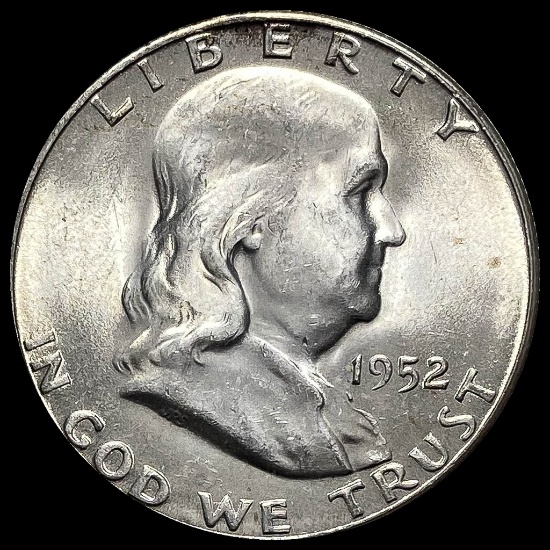 1952-S Silver Half Dollar Franklin GEM BU