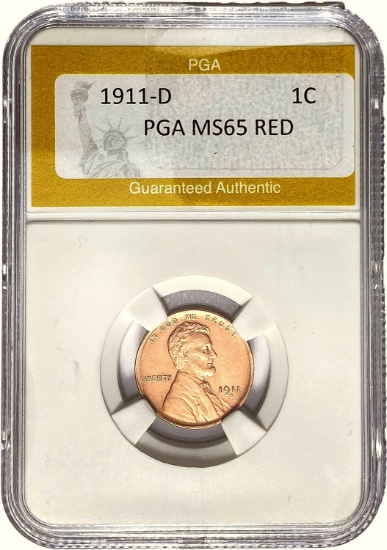 1911-D 1C PGA MS65 RED