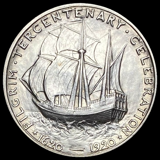 1920 Silver Pilgrim Half Dollar CLOSELY UNCIRCULATED