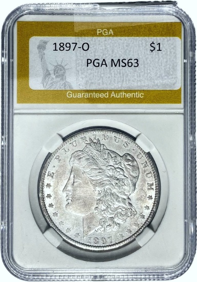 1897-O Morgan Dollar PGA MS63