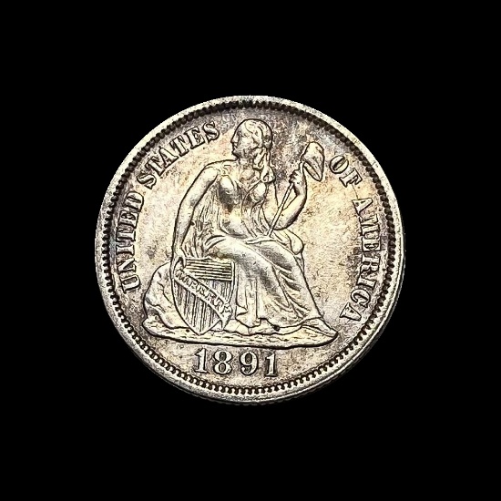 1891 Silver Dime Seated Liberty UNCIRCULATED