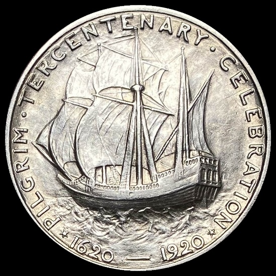 1920 Silver Pilgrim Half Dollar CLOSELY UNCIRCULATED