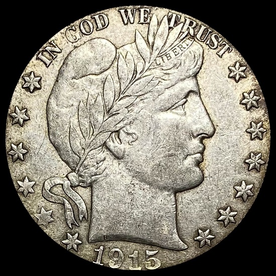 1915-D Silver Barber Half Dollar CLOSELY UNCIRCULATED