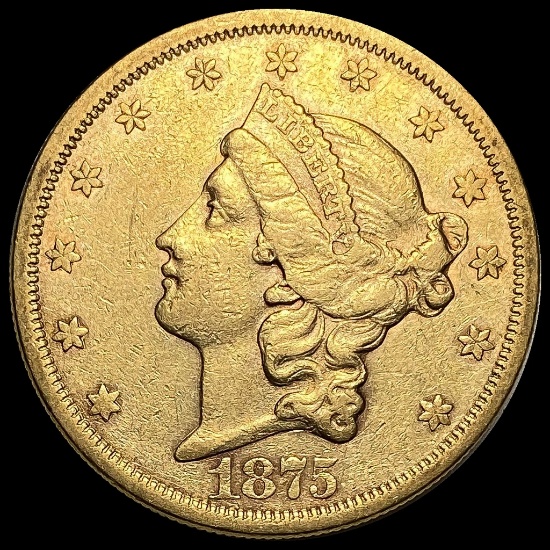 1875-S Liberty Head $20 Double Eagle CLOSELY UNCIRCULATED