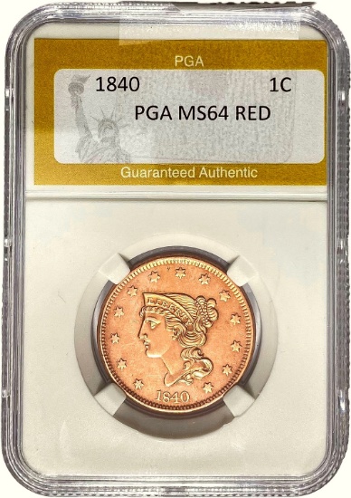 1840 1C PGA MS64 RED