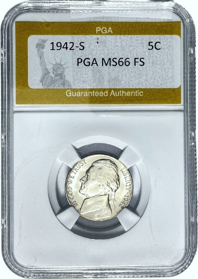 1942-S 5C PGA MS66 FS