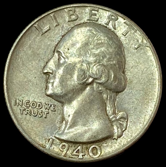 1940-D Silver Washington Quarter CLOSELY UNCIRCULATED