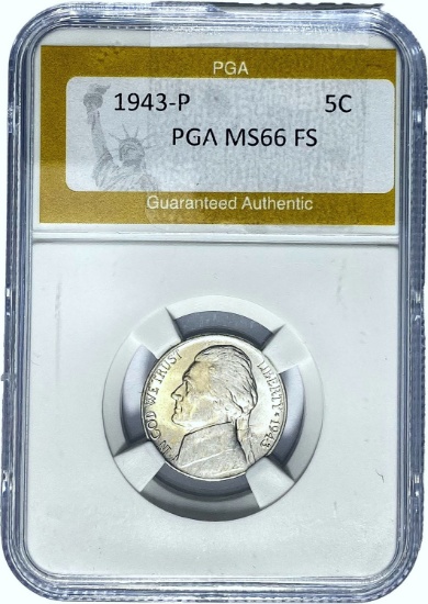 1943-P 5C PGA MS66 FS