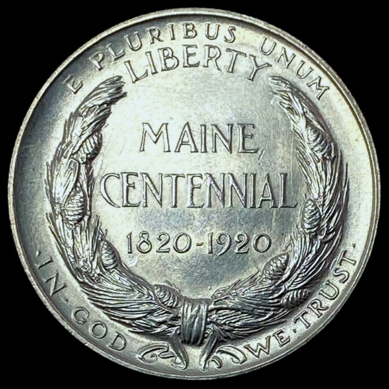 1920 Silver Maine Centennial Half Dollar CHOICE BU
