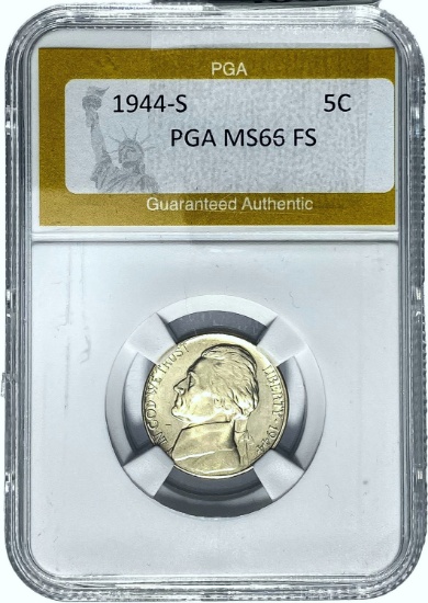 1944-S Jefferson Nickel PGA MS65 FS