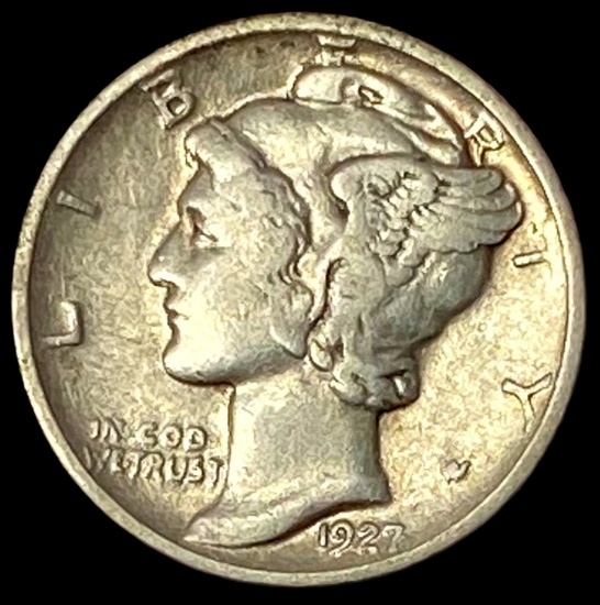 1927-D Silver Mercury Dime LIGHTLY CIRCULATED