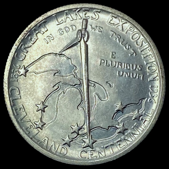 1936 Silver Cleveland Centennial Half Dollar GEM BU