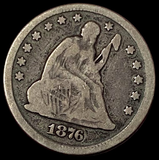 1876-C Seated Liberty Quarter LIGHTLY CIRCULATED