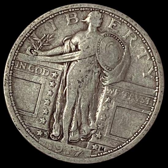 1917-S Type 1 Standing Liberty Quarter LIGHTLY CIRCULATED