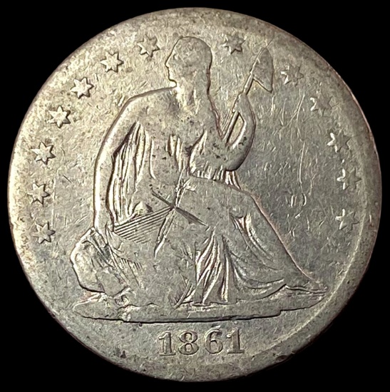 1861-S Silver Half Dollar NICELY CIRCULATED