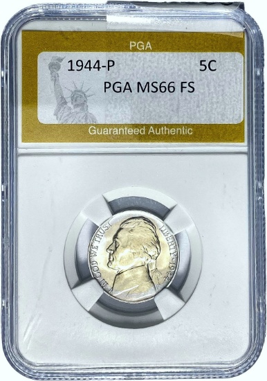 1944-P Jefferson Nickel PGA MS66 FS