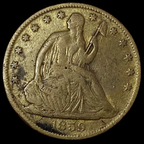 1859-O Silver Half Dollar LIGHTLY CIRCULATED