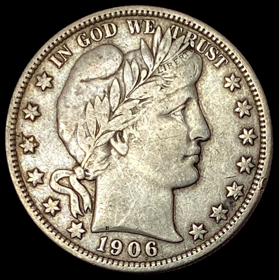 1906-D Silver Barber Half Dollar NEARLY UNCIRCULATED